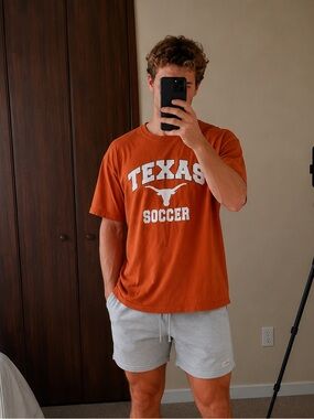 Texas Longhorns Soccer Graphic T-Shirt Orange Vintage Style Men’s XXL